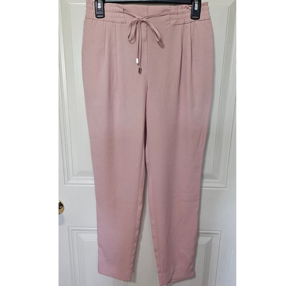 Zara Blush Pink Cigarette Pants with Drawcord Size XS